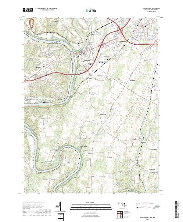 Williamsport topographic map thumbnail