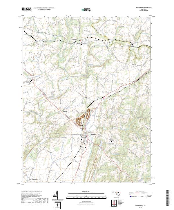 Woodsboro topographic map thumbnail