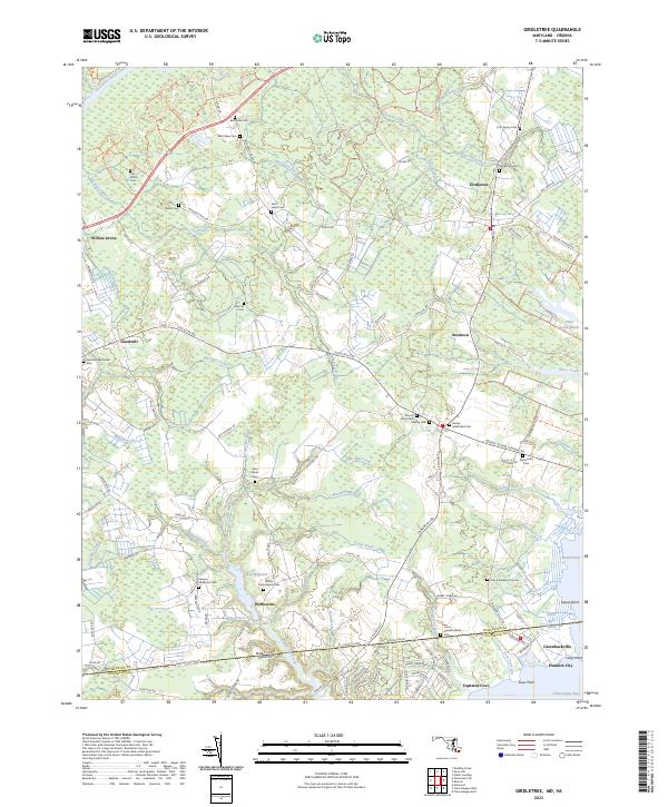 Girdletree topographic map thumbnail