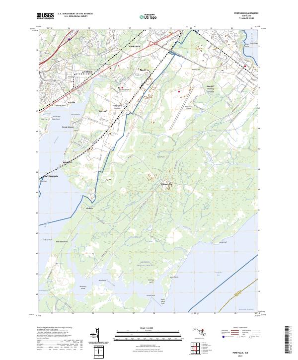 Perryman topographic map thumbnail