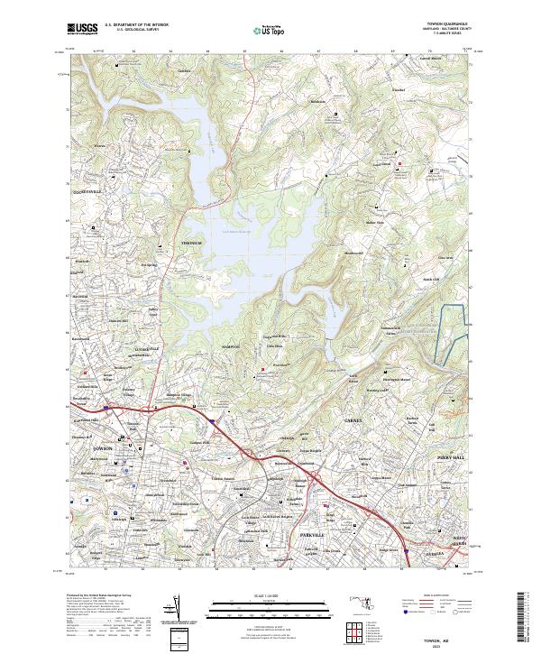 Towson topographic map thumbnail