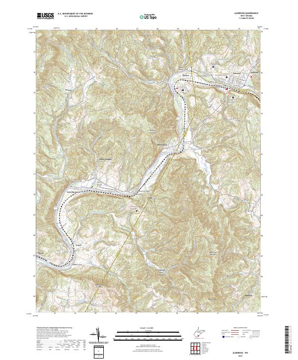 Alderson topographic map thumbnail