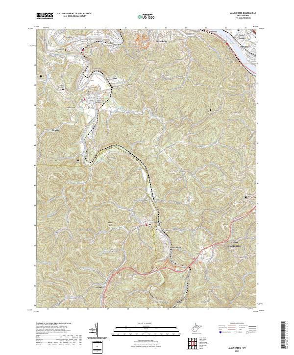 Alum Creek topographic map thumbnail