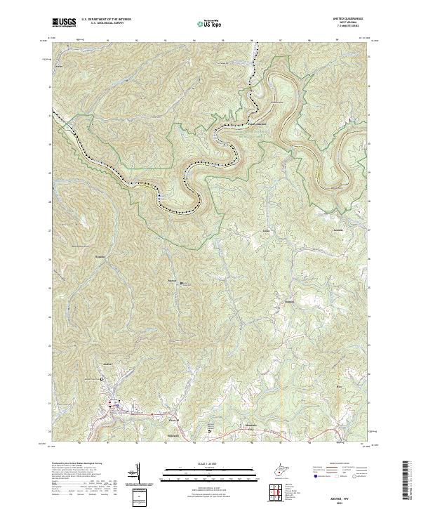 Ansted topographic map thumbnail