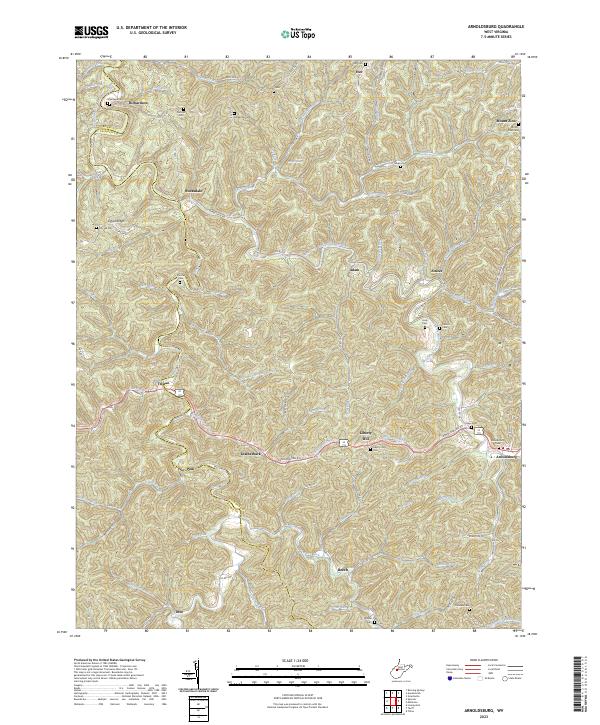 Arnoldsburg topographic map thumbnail