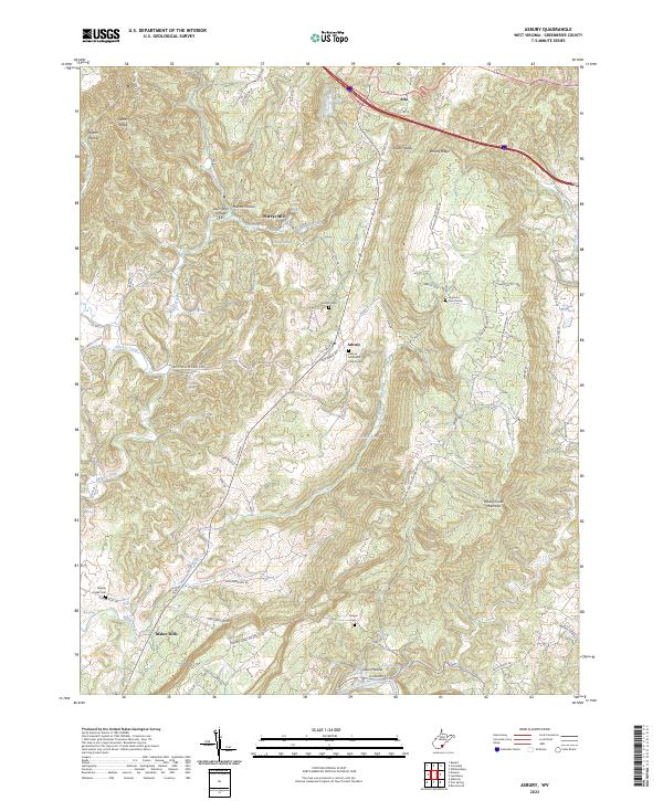 Asbury topographic map thumbnail