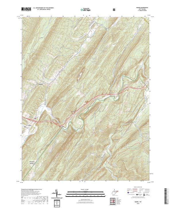 Baker topographic map thumbnail