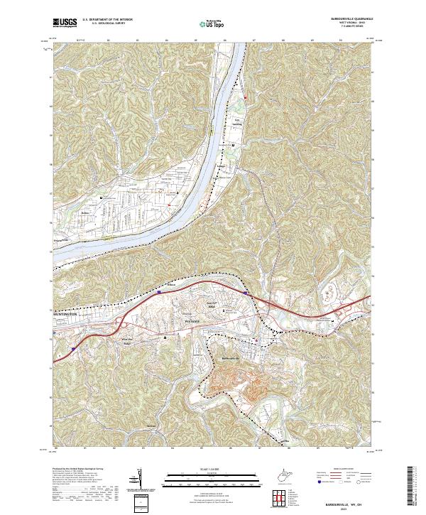 Barboursville topographic map thumbnail
