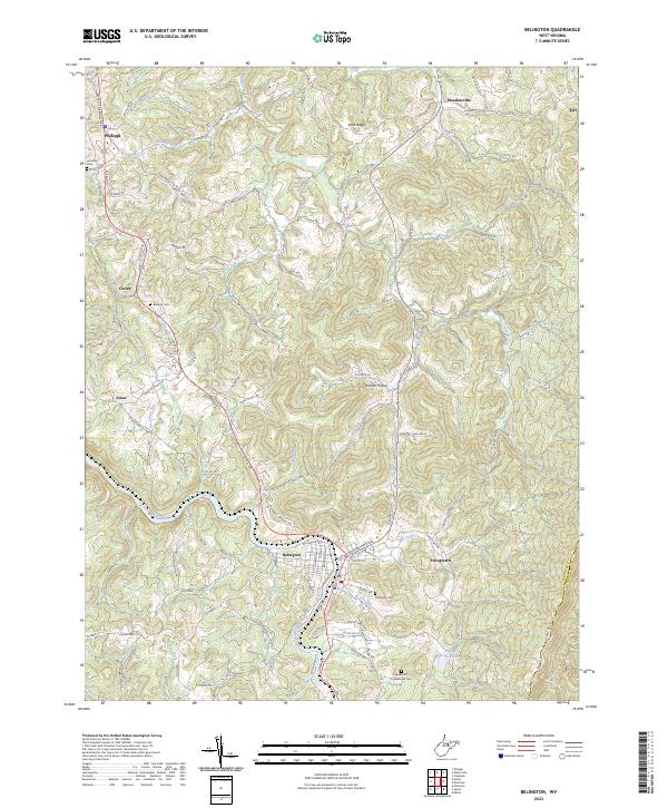 Belington topographic map thumbnail