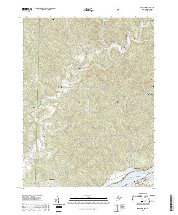 Belmont topographic map thumbnail