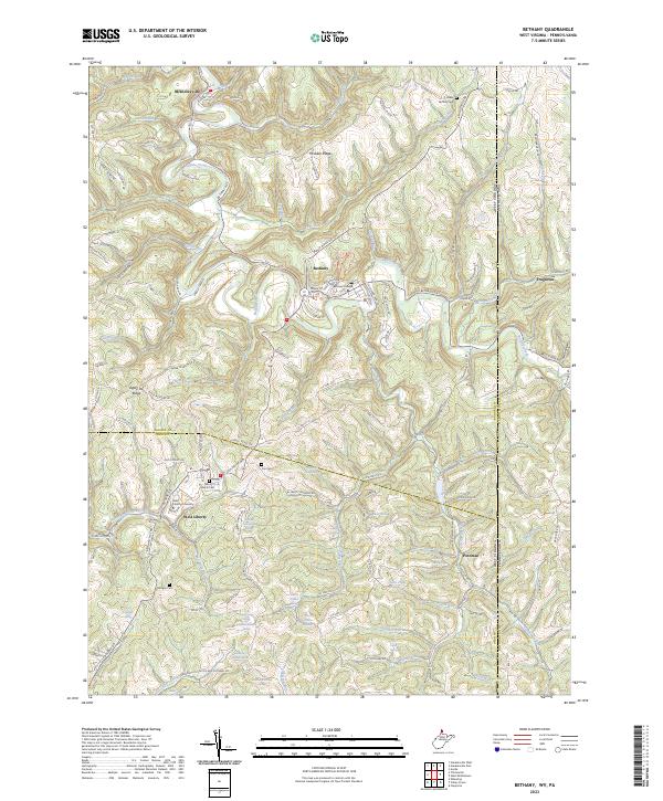 Bethany topographic map thumbnail