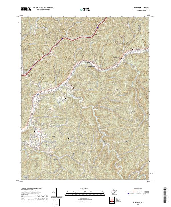 Blue Creek topographic map thumbnail