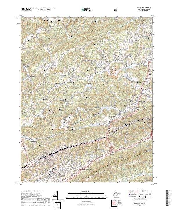 Bluefield topographic map thumbnail