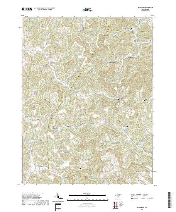 Brownton topographic map thumbnail