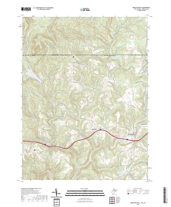 Bruceton Mills topographic map thumbnail