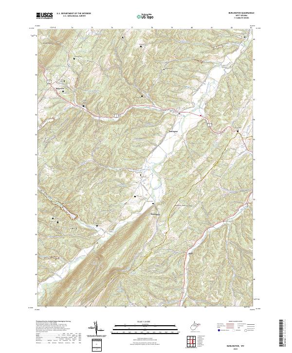 Burlington topographic map thumbnail