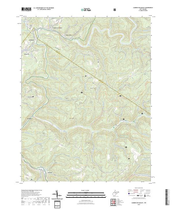 Camden On Gauley topographic map thumbnail