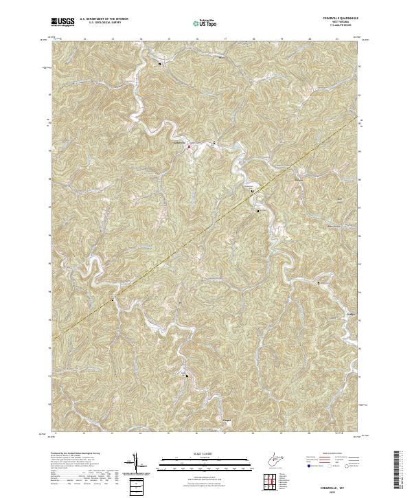 Cedarville topographic map thumbnail