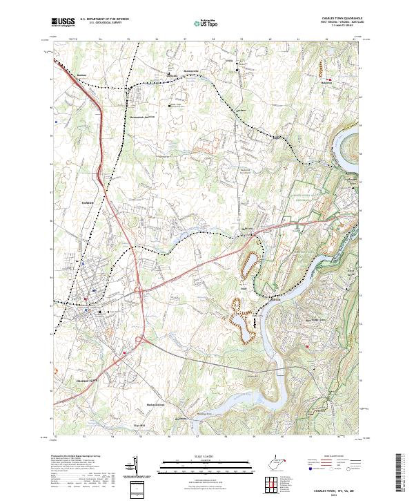Charles Town topographic map thumbnail