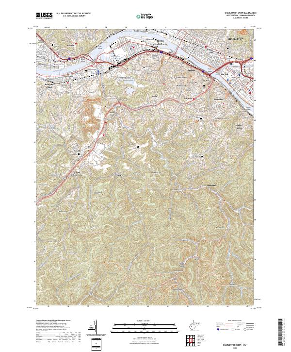 Charleston West topographic map thumbnail