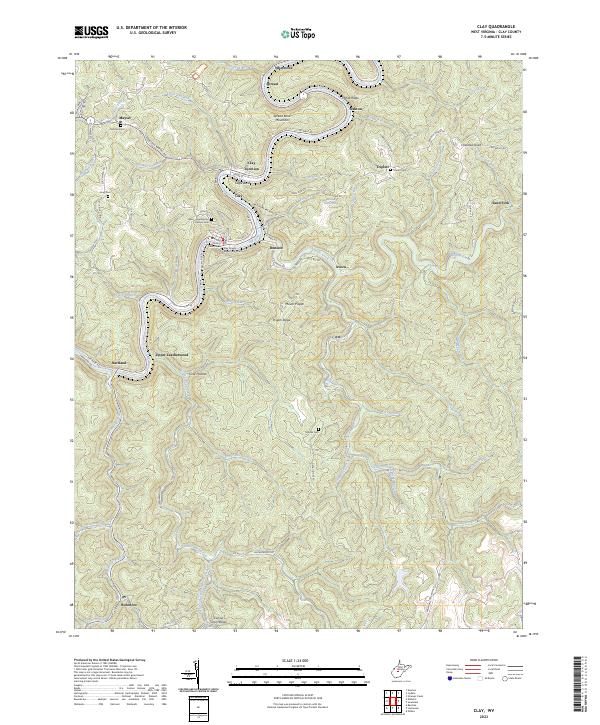 Clay topographic map thumbnail