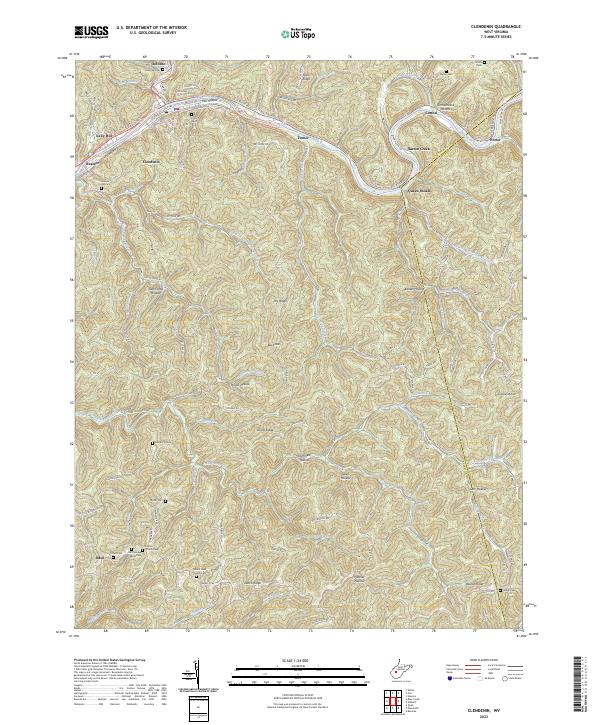 Clendenin topographic map thumbnail