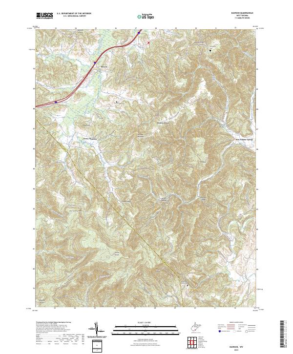 Dawson topographic map thumbnail