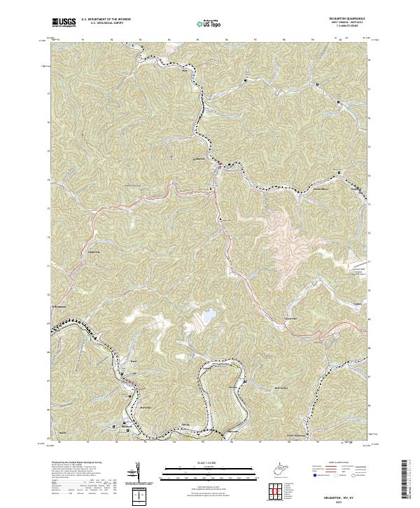 Delbarton topographic map thumbnail