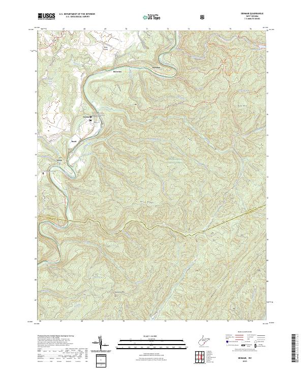 Denmar topographic map thumbnail
