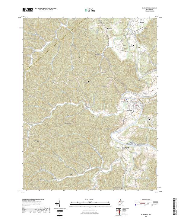 Elizabeth topographic map thumbnail