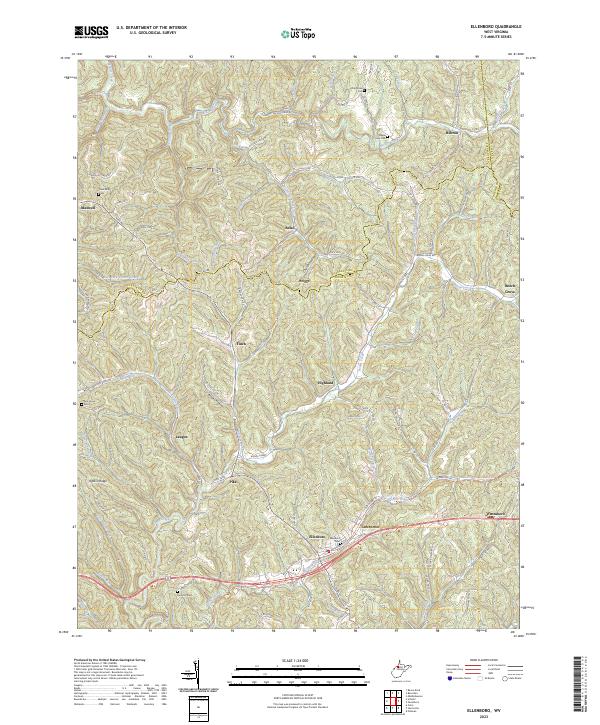 Ellenboro topographic map thumbnail