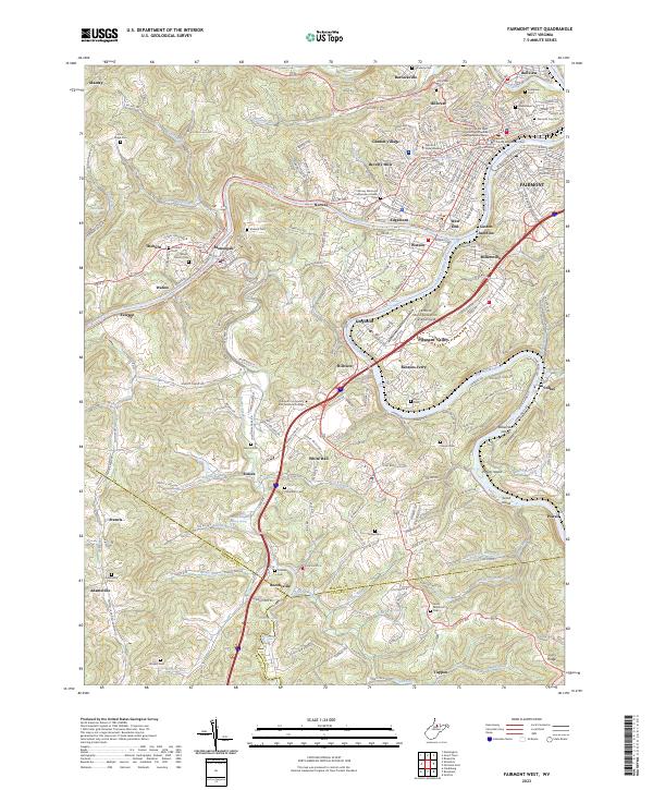 Fairmont West topographic map thumbnail