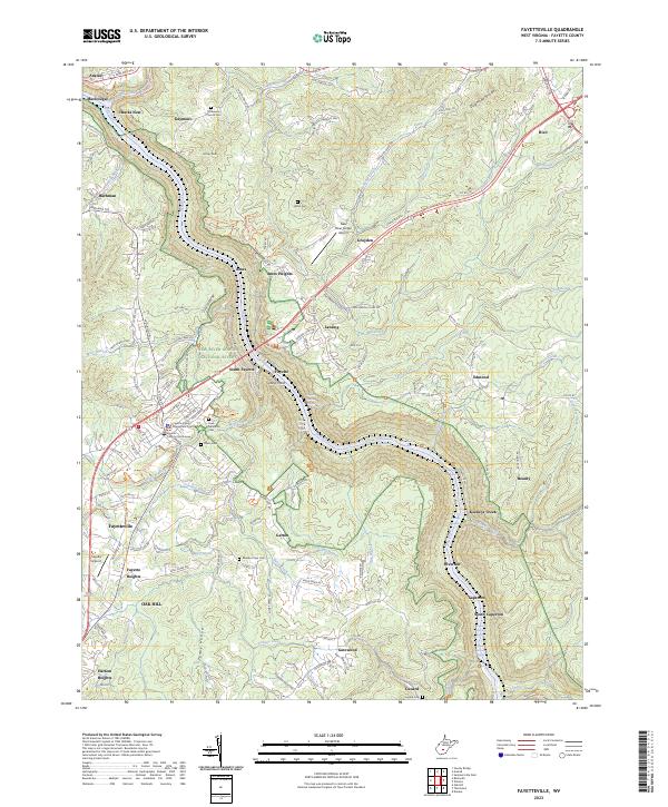 Fayetteville topographic map thumbnail