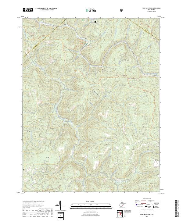 Fork Mountain topographic map thumbnail