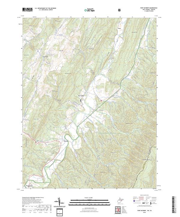 Fort Seybert topographic map thumbnail