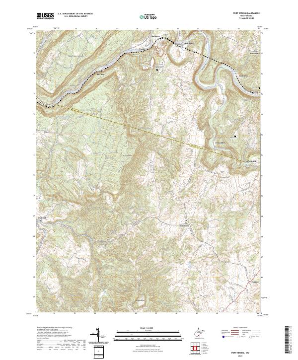 Fort Spring topographic map thumbnail