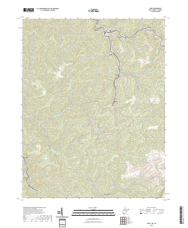 Gary topographic map thumbnail