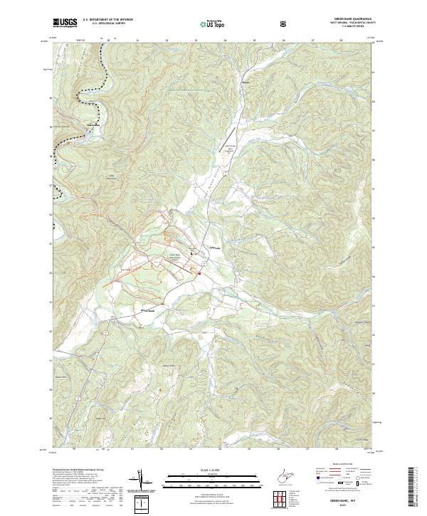Green Bank topographic map thumbnail