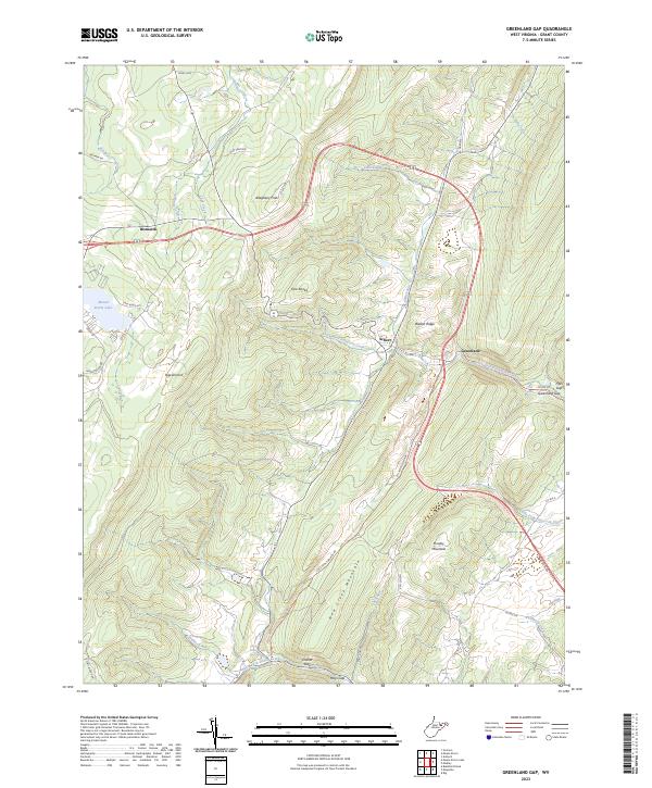 Greenland Gap topographic map thumbnail