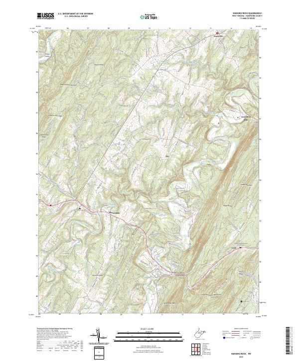 Hanging Rock topographic map thumbnail