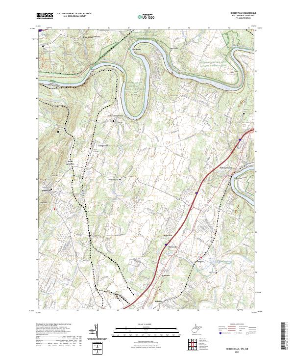 Hedgesville topographic map thumbnail