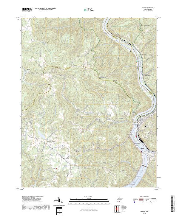Hinton topographic map thumbnail