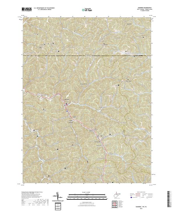 Hundred topographic map thumbnail
