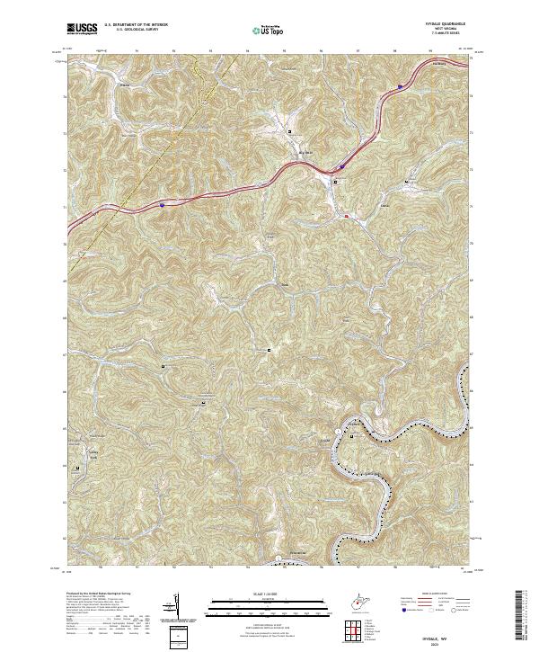Ivydale topographic map thumbnail