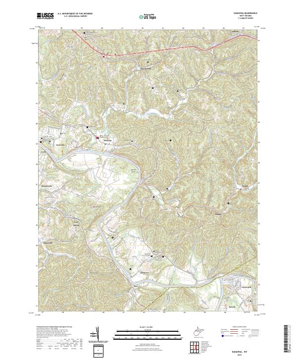 Kanawha topographic map thumbnail