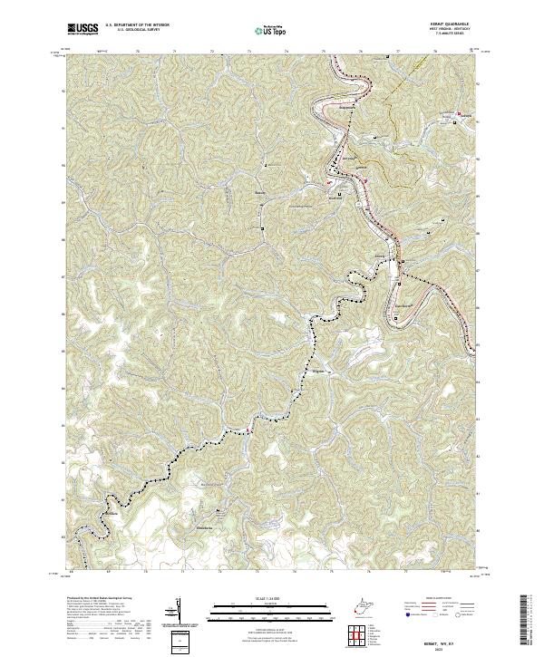 Kermit topographic map thumbnail