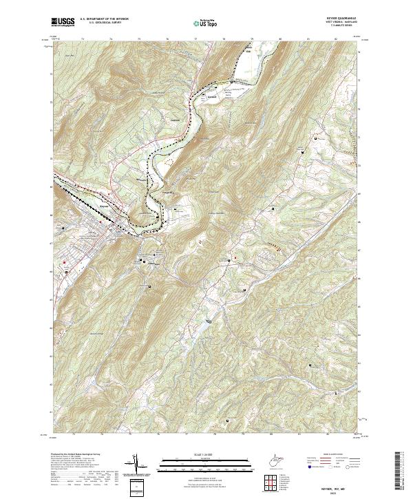 Keyser topographic map thumbnail
