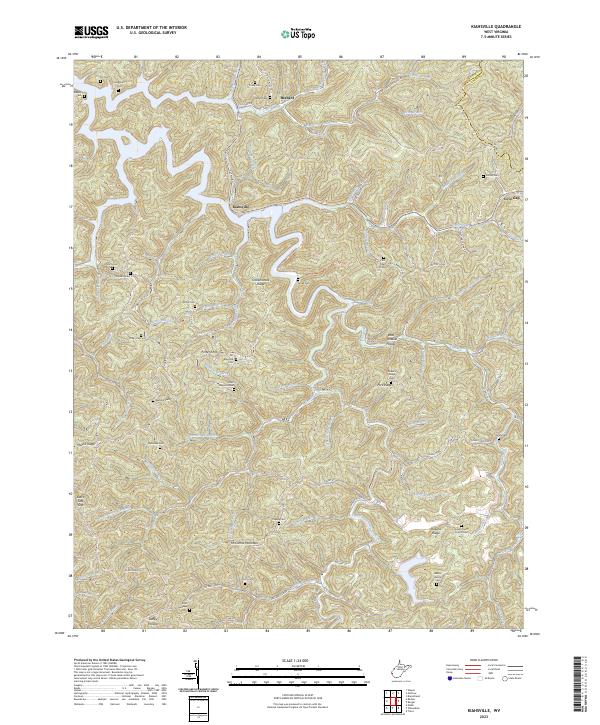 Kiahsville topographic map thumbnail
