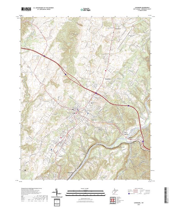 Lewisburg topographic map thumbnail