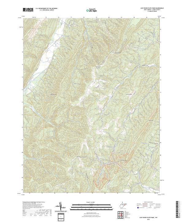 Lost River State Park topographic map thumbnail